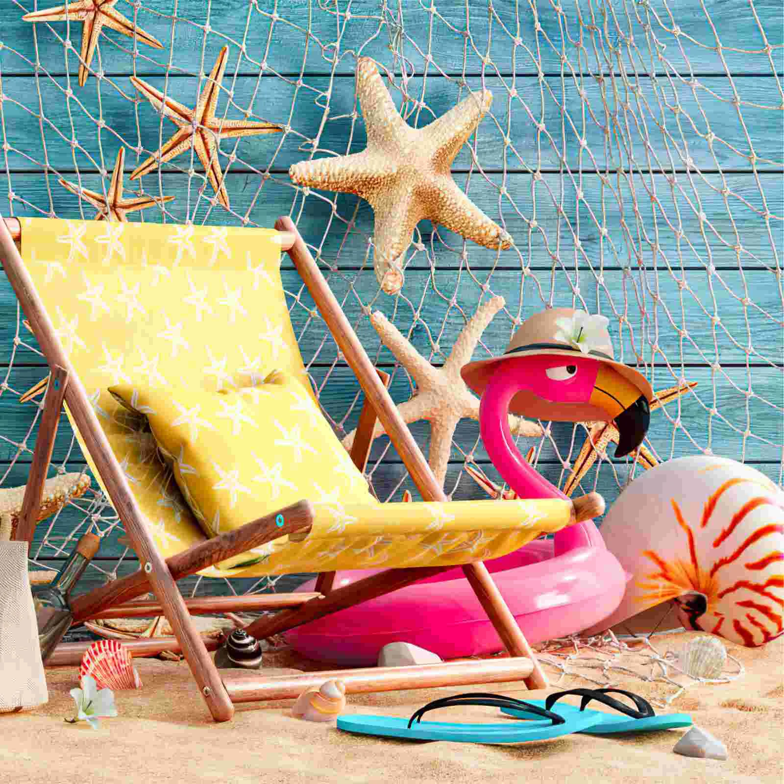 200cm x Nautical Fish Net Decor Decorative Mediterranean Style Fishing Net Wall Decor Wall Hanging for Home Cafe