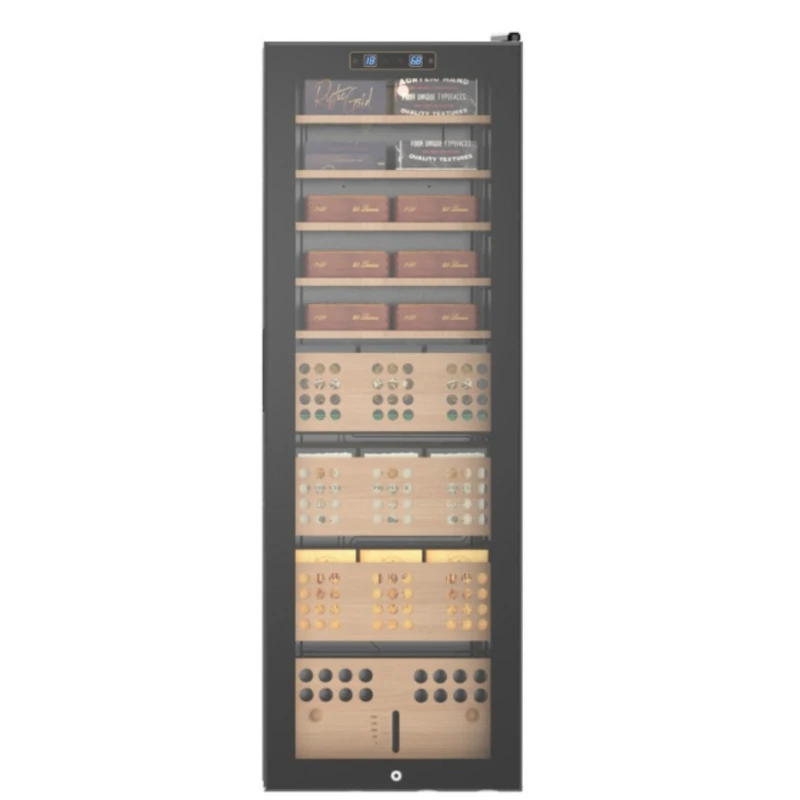 

Humidity-controlled compressor, cigar cabinet constant temperature and humidity air-cooled frost-free cedar