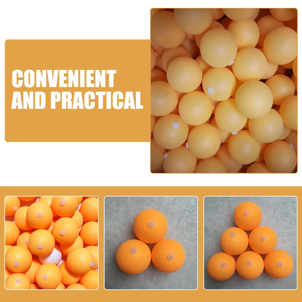 

100pcs 27mm Yellow Perforated Pong Plastic ABS Elastic Design for Practice Machine Table Tennis Training Bulk