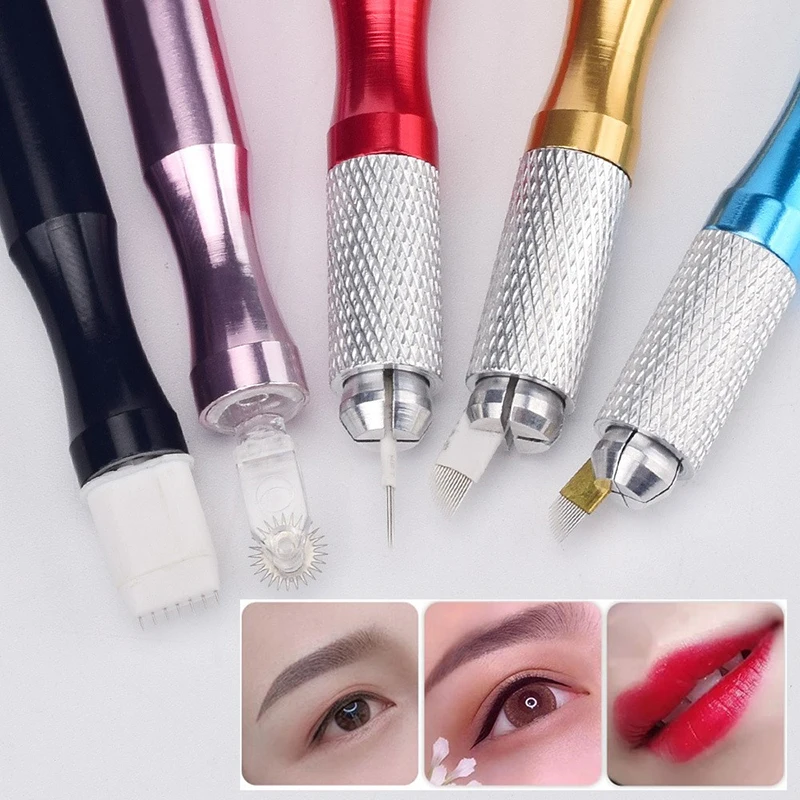 Microblading Pen Tattoo Machine Permanent Makeup Eyebrow Tattoo Manual Pen Accessories Measure Positioning Piercing Marker Tool