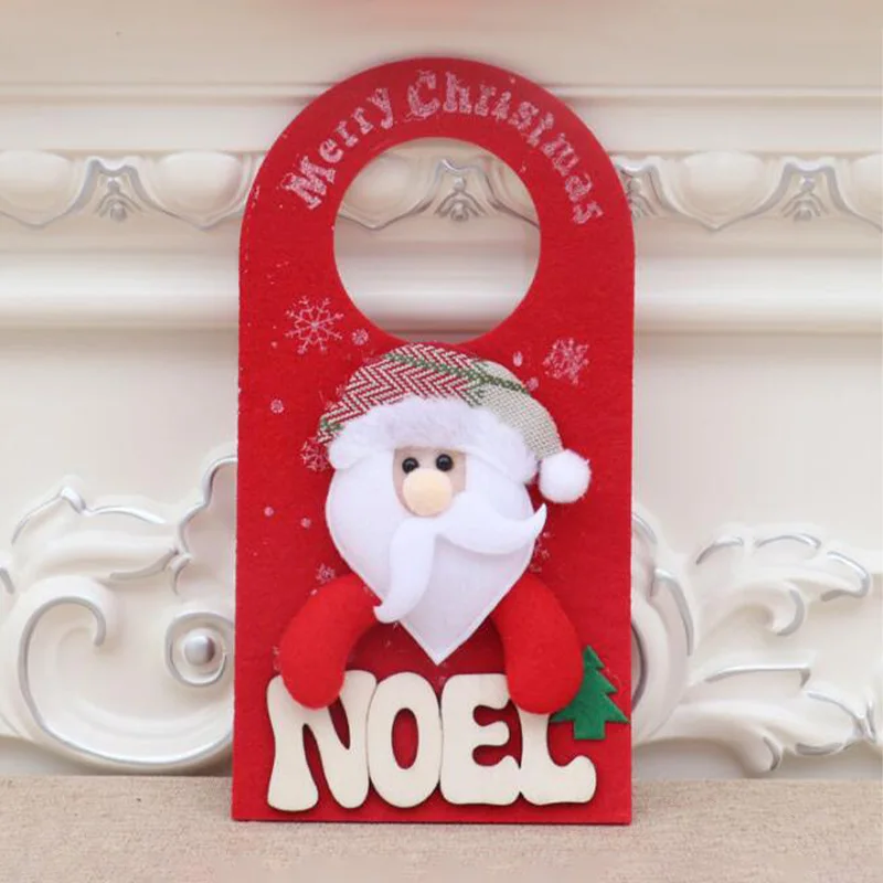 1PC Christmas Door Hanging Christmas Decoration Santa Claus Cartoon Door Handle Door Hanging Christmas Tree Hanging