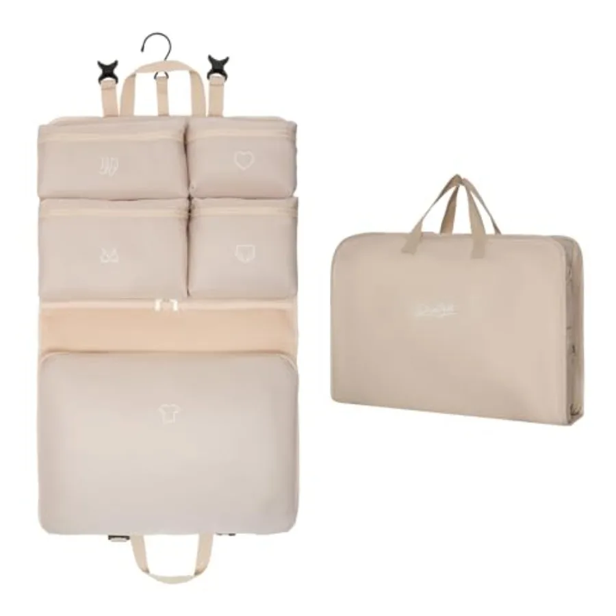 

Сумки-органайзеры для одежды (гардеробные мешки) для путешествий и хранения, дорожные сумки для одежды для мужчин и женщин с 5 однотонными карманами для хранения