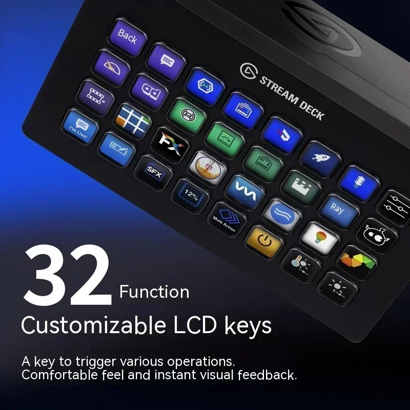 Elgato Stream Deck XL 32Keys Multifunctional Console Panel Mini Keyboard Desktop Live-streaming Assistant Designer PS PR For Pc