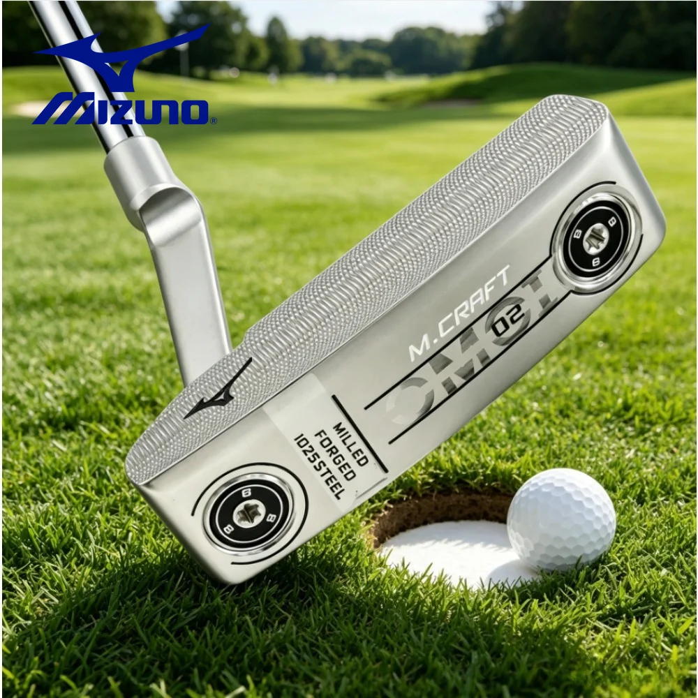 Putter de Golf Mizuno M.CRAFT 02 Premium para Zurdos, Hierro Forjado Suave, Cuchilla de Precisión Fresada por CNC, Peso Ajustable 5KCFP82402