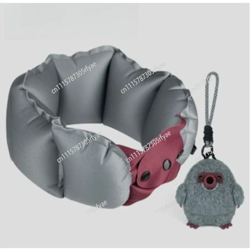 Inflatable Travel Pillow U-Shaped Neck Pillow For Airplane Spine Support Portable Headrest Cushion Outdoor Travel Accessory