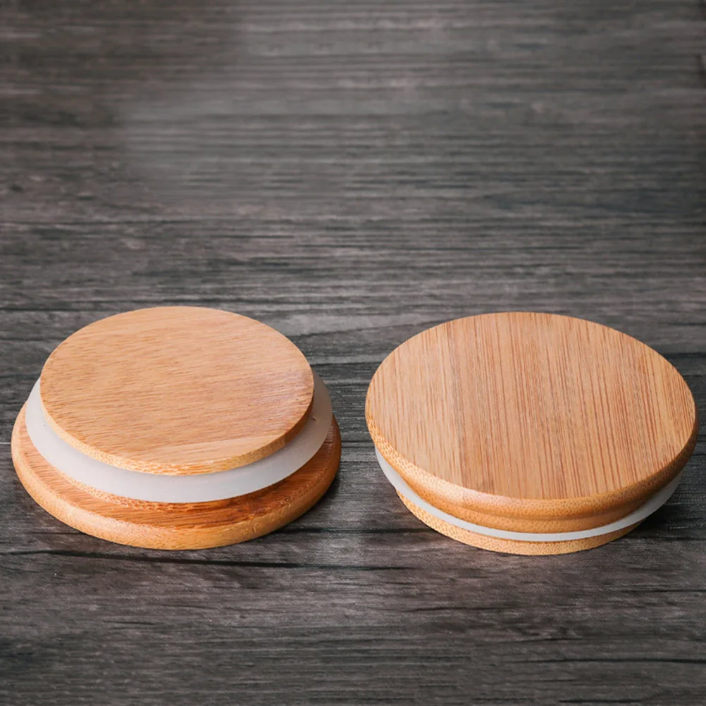 

500ml Glass Storage Tank Square Sealed Storage Bottle Wooden Lid Clear Surface Portable Multipurpose Container for Grains Nuts