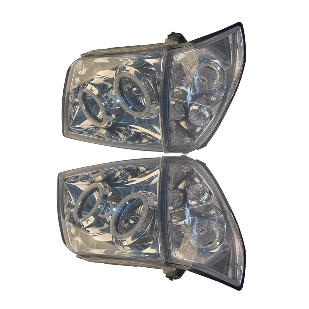 Un juego de faros señal de giro Prado fj90 LED apertura 1995 a 1997 blanco 4 piezas para Toyota