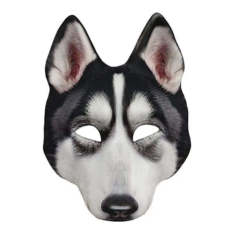 Husky Masque Realistic Cosplay Animal Head Headgear Horror Dog Full Face Mask Dog Mask Mask Realistic Dog Realistic Mask Dog