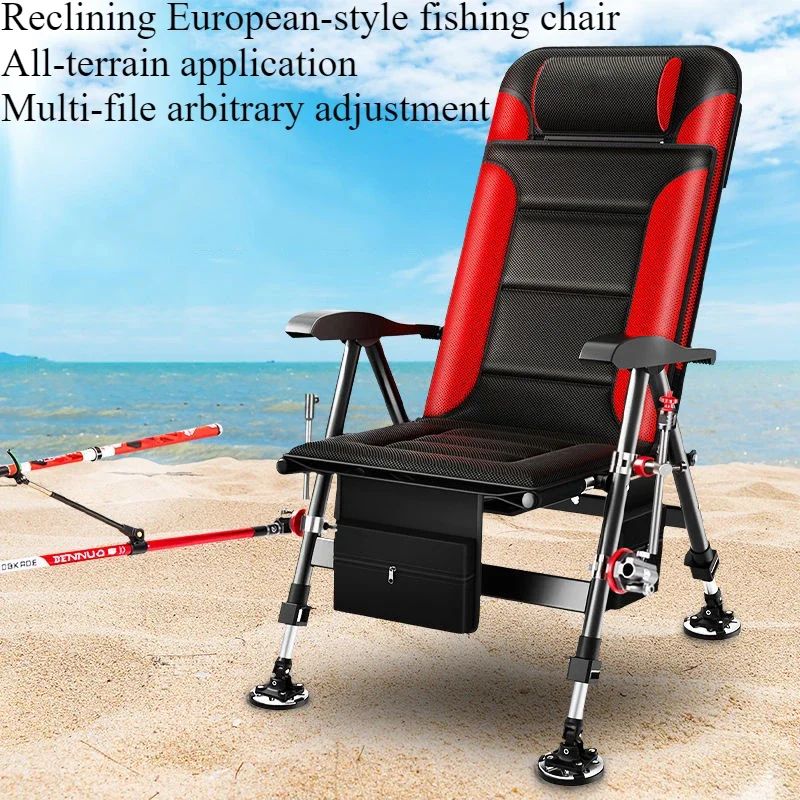 New European Fishing Chair 낚시의자 Folding 캠핑의자Wild Кресло Для Рыбалки Multifunctional Рыболовное Кресло Seat Стул Для Рыбалки 낚시좌대