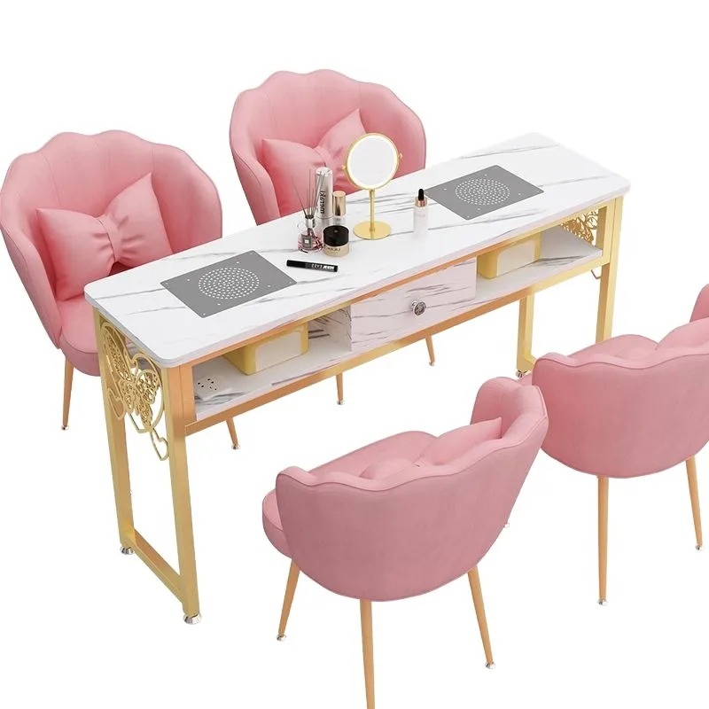 Bedroom Dressing Chair Nail Art Table Petal Chair Girls Double Nail Art Table Chairs Nail Art Table