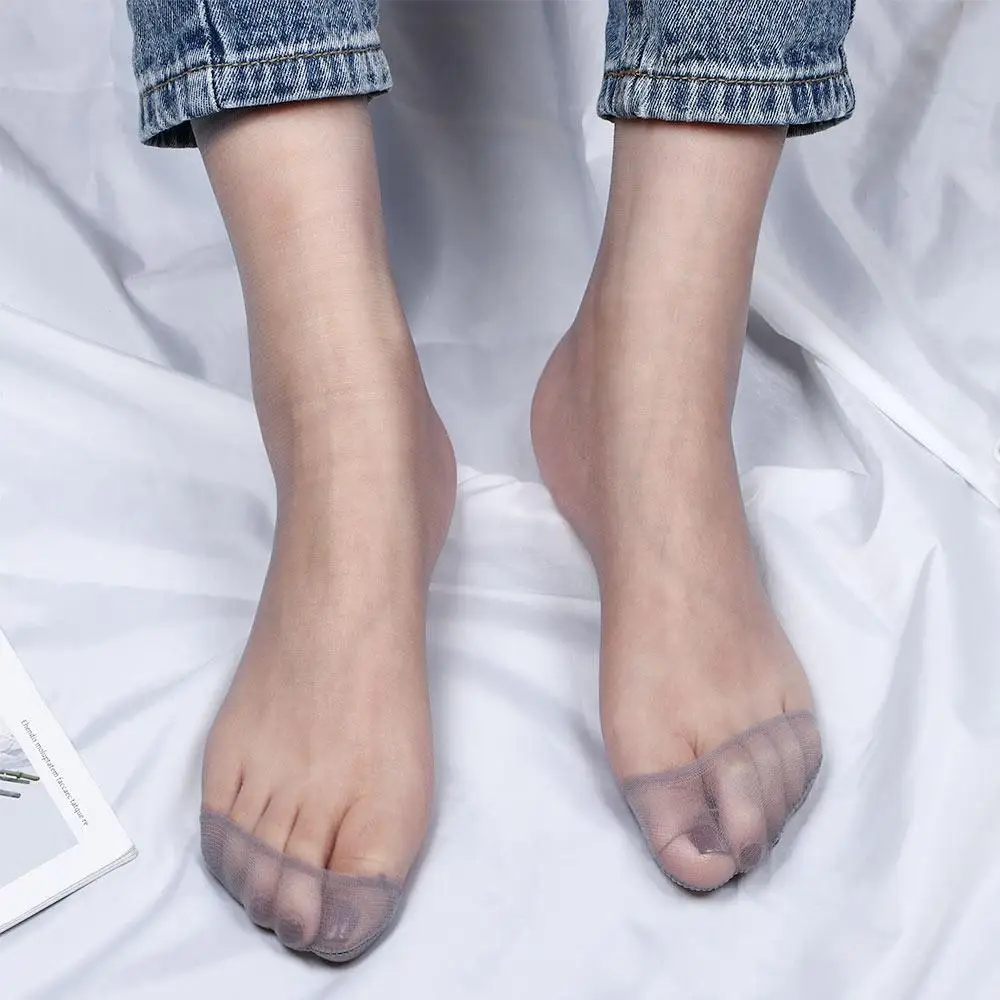 

Beautiful Elastic 10 Pairs Ultra-thin Transparent Crystal Stockings Ankle Socks Short Socks