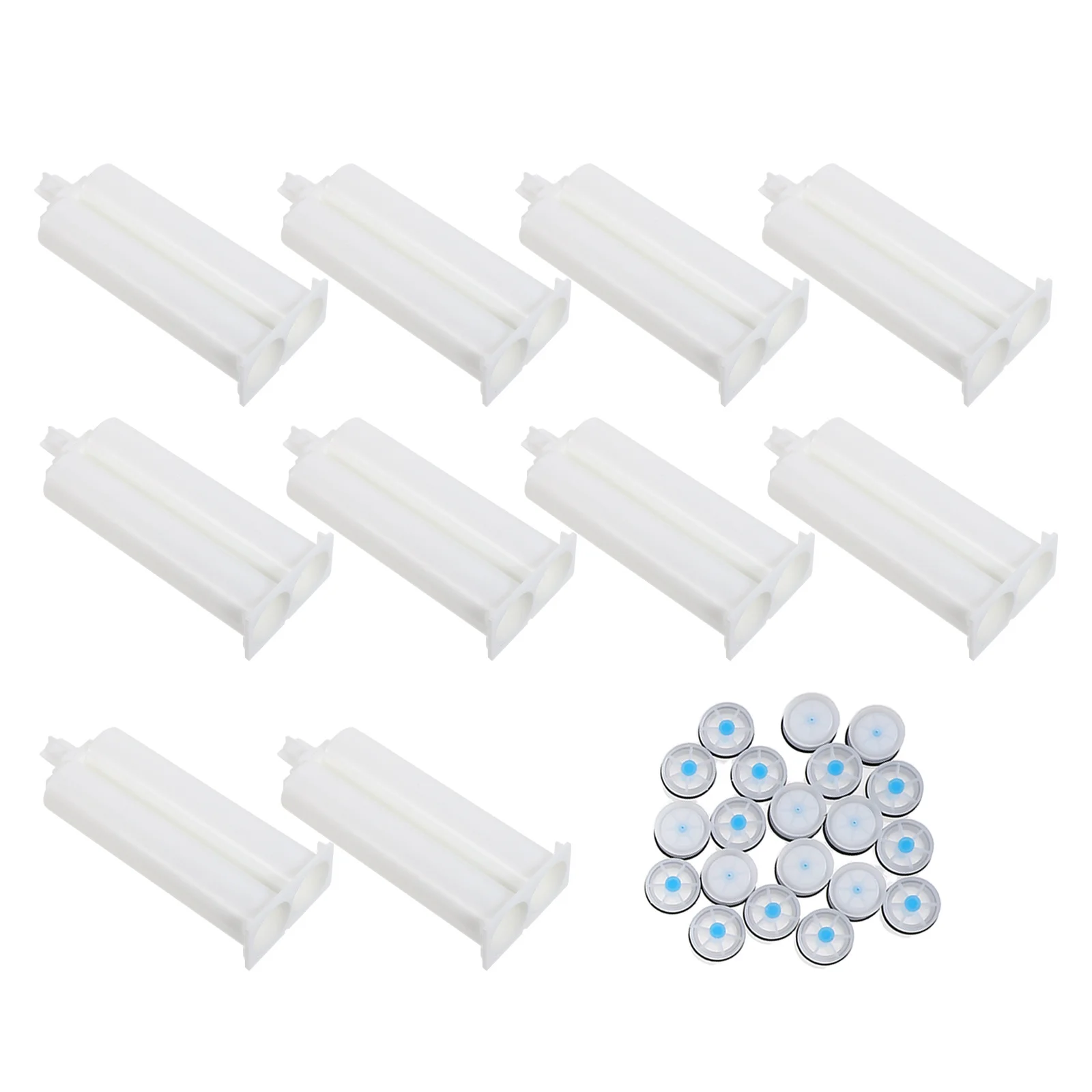 

10Pcs Plastic Adhesive Cartridge 50Ml Ab Glue Mixing Tube Compatible with Manual Applicator for Heavy Duty Bonding and Repairs