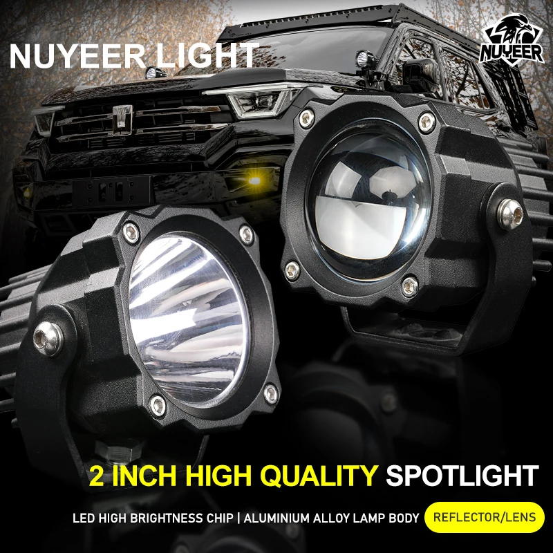 2.5 Inch 40W High Bright White Yellow Led Fog Lamp Offroad UTV ATV Auxiliary Pod Lights Led Spotlight 4x4 Auto Accessories