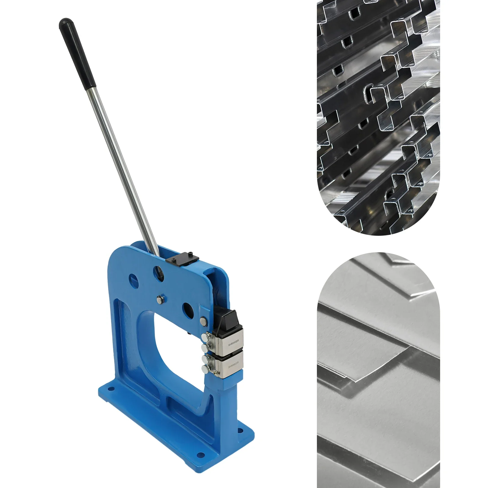 نقالة نقالة معدنية يدوية تقلص يدويًا ونقالة بمقبض SS-16 8.5 بوصة #5