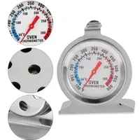 1 Pcs Food Meat Temperature Stand Up Dial Oven Thermometer Stainless Steel Gauge Gage Large Diameter Measuring Appliance