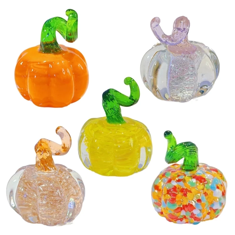 

Glass Pumpkin Decoration Perfect For Halloween Celebration Table top Display 15UB
