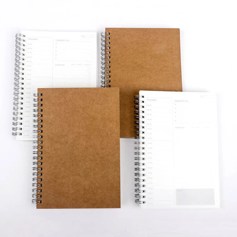 2023 Notebooks Agendas Planner Diary Weekly Spiral Organizer Libretas A5 Note Books Monthly Kraft Paper Schedule