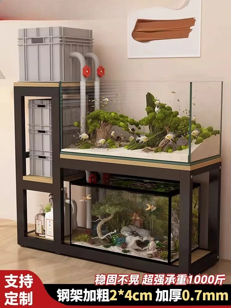 

Fish tank rack, fish tank table, fish tank cabinet, aquarium chassis bracket, metal steel frame, multi-layer rack can be customi