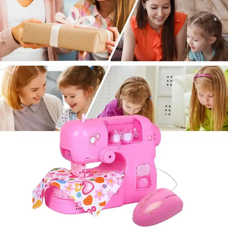Детская швейная машина для детей 8-12 лет, электрическая компактная швейная машина, детские принадлежности для рукоделия, ремонт ткани, домашние поделки