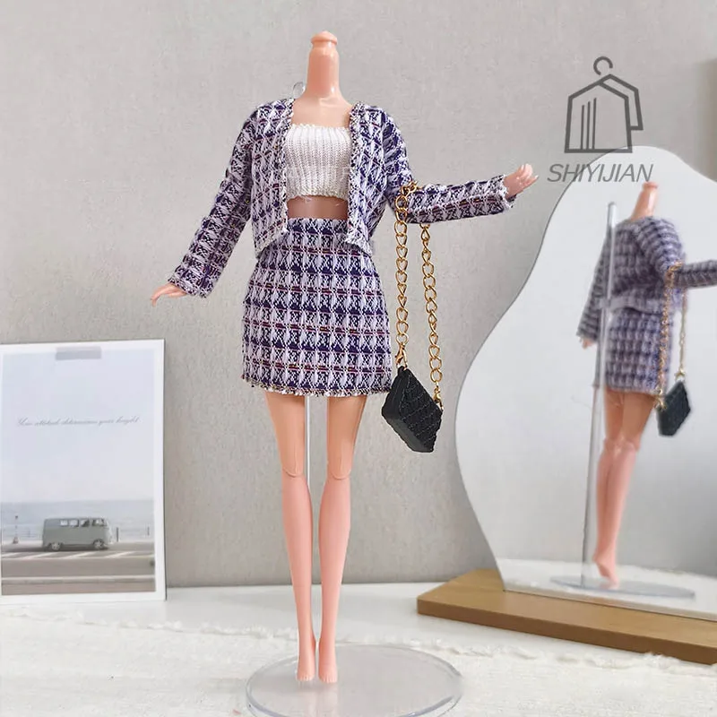 30 cm/11 Zoll Supermodel Puppe Kleidung Zubehör Kleine Duftende Stil Promi Elegante Set Stadt Mädchen Dress Up Prinzessin Kleidung