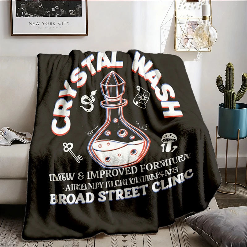 Crystal Wash Comfort Flannel Blanket-He Who Fights with Monsters, Fantasy Flannel Throw, Book Lover Gift