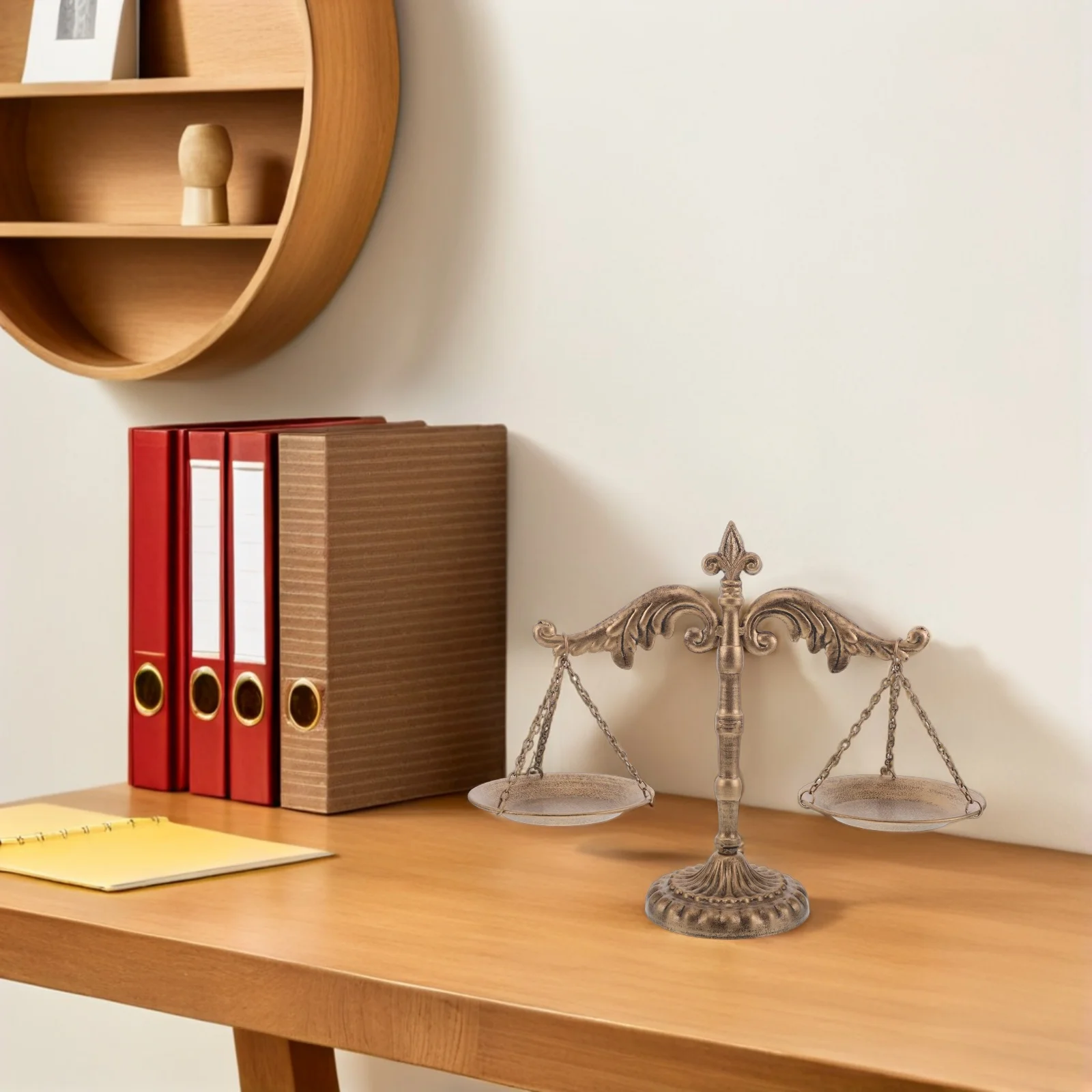

Vintage Balance Scale Ornament Iron Legal Justice Symbol Decorative Metal Art For Lawyer Office Home Desk Decor