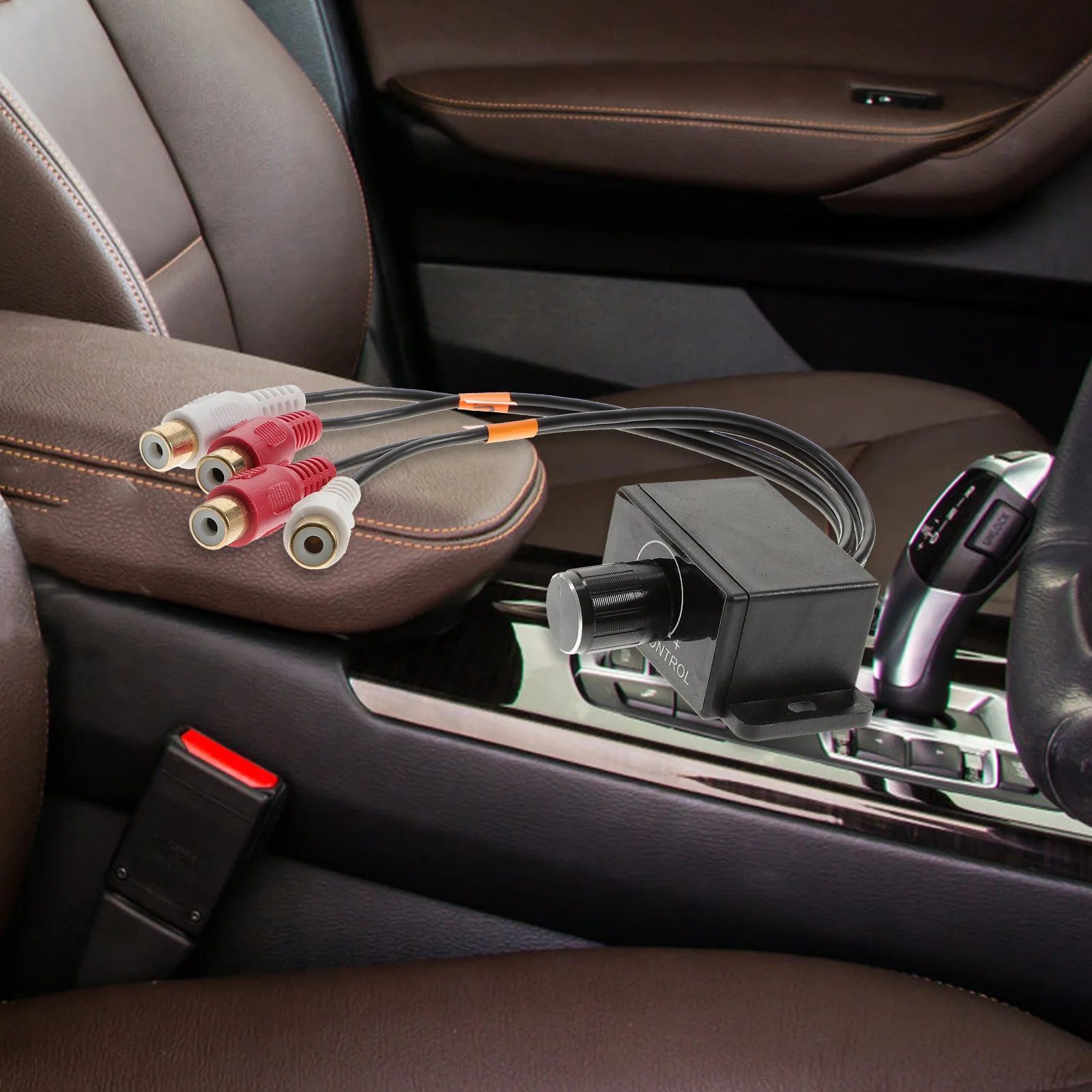 

Car Stereo Amplifier Gain Level Bass Audio Volume Control Knob 27cm Remote Level Control Rca Output Input for Car Audio System