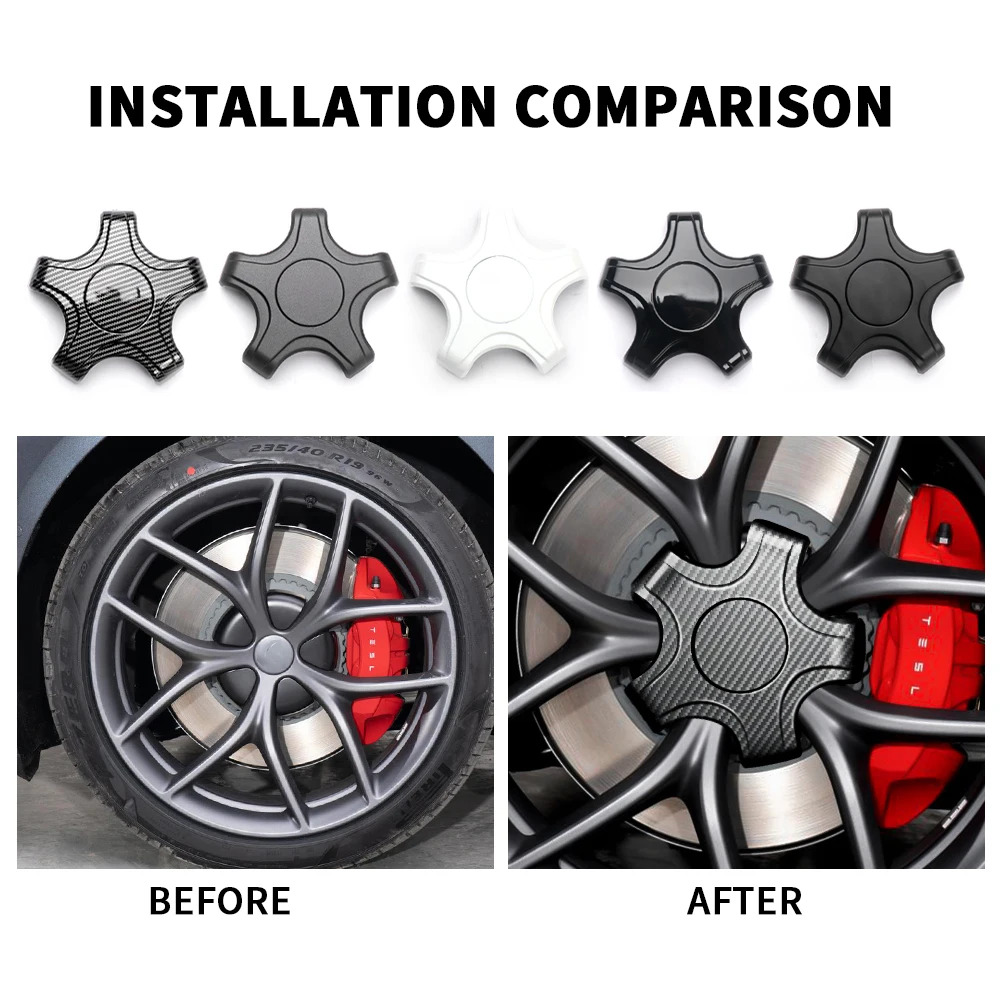 

4PCS Upgrade Original Wheel Hub Protection Cover Car Five Claw Wheel Center Caps For Tesla Model 3 2017-2023 18inch Wheels hub