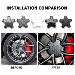 4PCS Upgrade Original Wheel Hub Protection Cover Car Five Claw Wheel Center Caps For Tesla Model 3 2017-2023 18inch Wheels hub