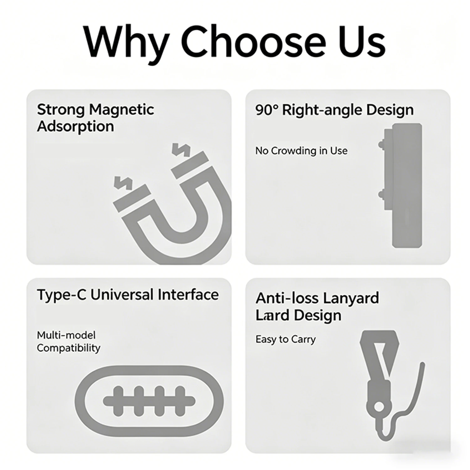 Type-C Female to 2-Pin Watch Charger Adapter, 90° Right-Angle High-Speed Magnetic Charging Adapter, Compatible with Huawei Band