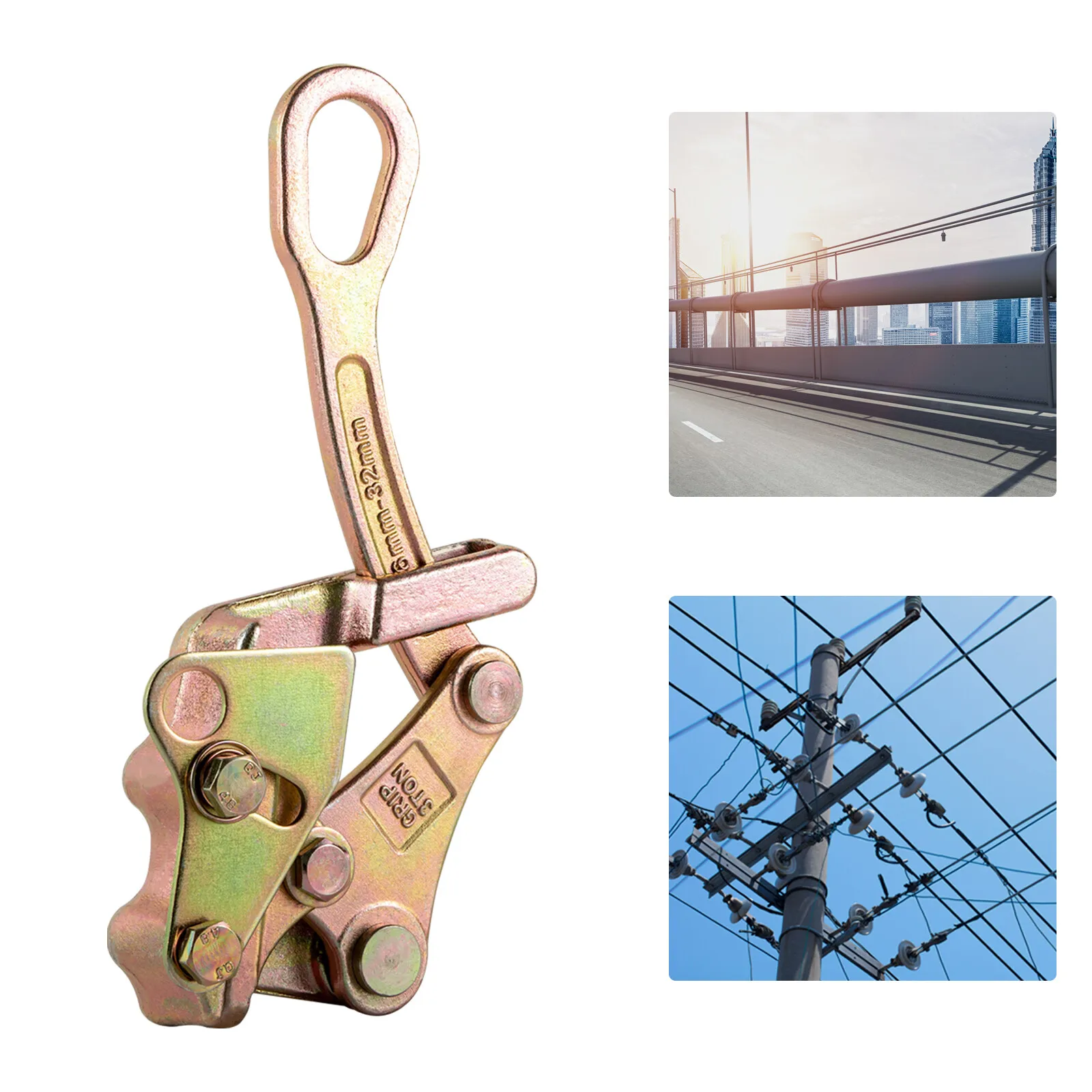 

3Ton/6600Lbs Cable Clamp Pulling Wire Grips Steel Haven Grip Strand Wire Rope Hand Puller Tool