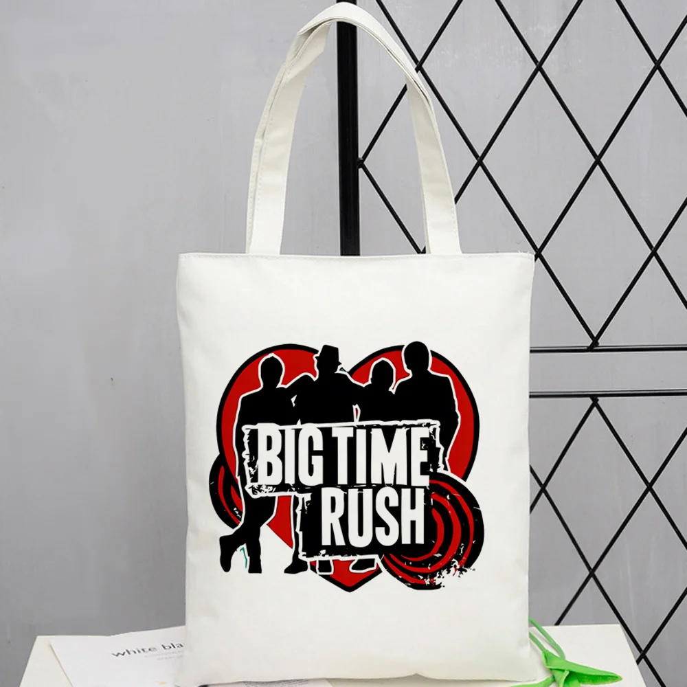 Bolso tote Big Time Rush, bolsas de tela, bolso de hombro, estilo Y2K, shopper para mujer