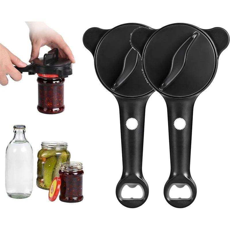 2026 New 4-In-1 Jar Openers, Adjustable Jar Openers For Seniors (Black) A-New