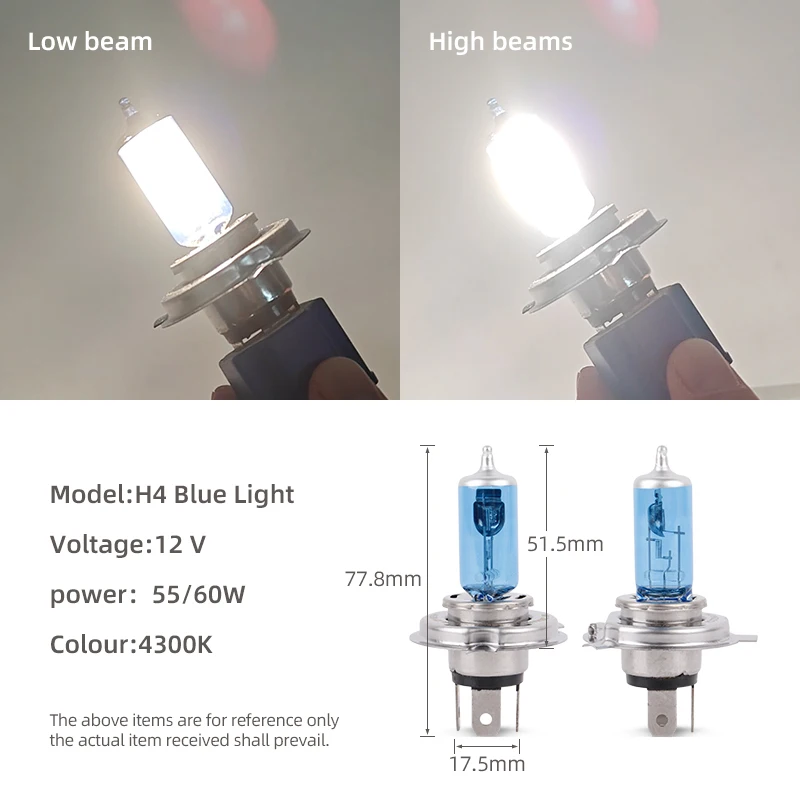 12V 80W 100W High Power 9007 Halogen Headlight PX29T Lamp Car Light Bulb 3000K Yellow Quartz Glass Halogen Lamp Bulbs