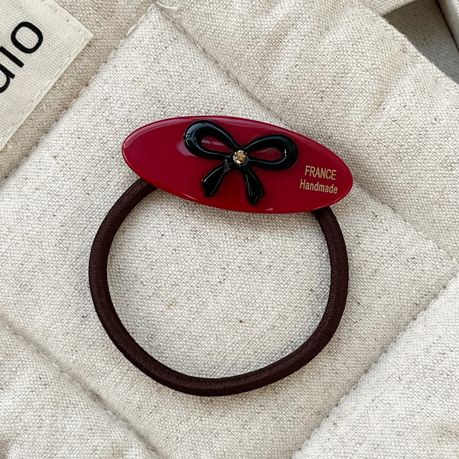 

Retro Diamond Embedded Butterfly Knot Heart Shaped Hair Ties High Elasticity Gold Label Hair Bands Korean Style Hair Accessories