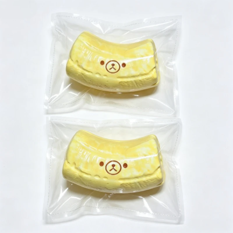 1 Stück handgemachter Squishy mit BUTTER-Textur – Bananenbär-Form zur Stresslinderung – lebensmittelechtes Silikon – Detail 6