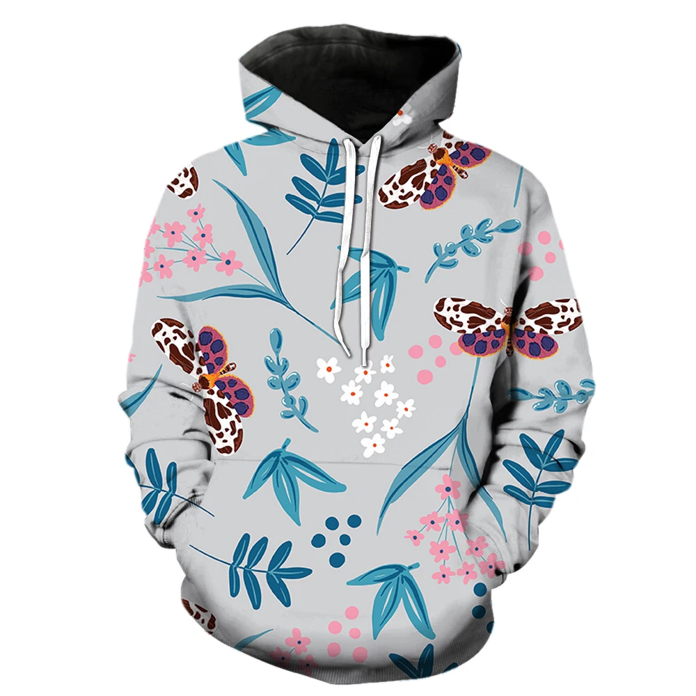 

Cartoon Butterfly Men's Hoodies Teens 3D Print Casual Tops Oversized Streetwear With Hood Jackets Hip Hop Long Sleeve Spring