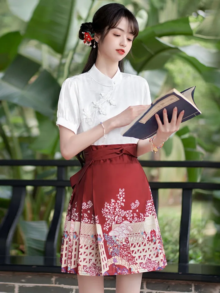 

Новый китайский летний комплект для женщин: модная обновленная рабочая одежда в стиле Ханьфу, элегантный деловой повседневный наряд