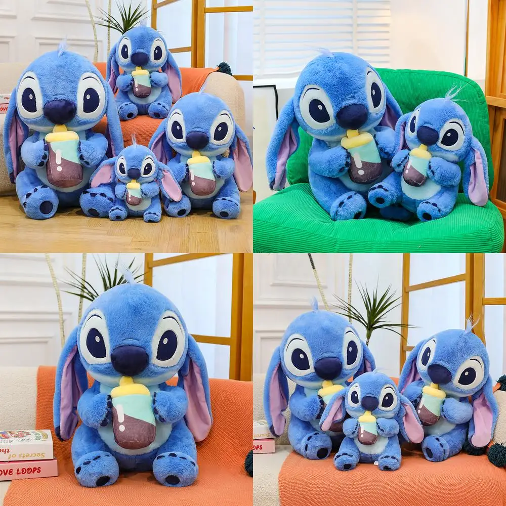 

Kawaii Plush Toy Stitch Baby Bottle Doll Stuffed Animal Kids Birthday Gift Cute Plushie Pillow Soft Toy for Children