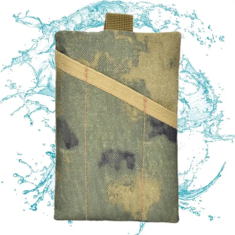 

Сумка для инструментов из ткани Оксфорд, сумка для хранения инструментов, маленькая сумка на молнии, камуфляжная сумка для инструментов, 4,8X3,9 дюйма, водонепроницаемый кошелек для монет для карандашей