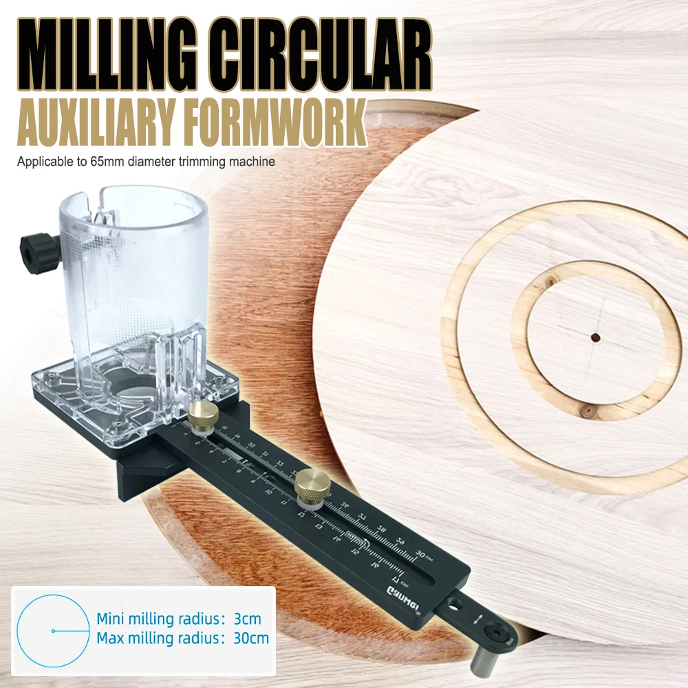 

Приспособление для фрезерования кругов по дереву, регулируемый посадочный упор для фрезерования кругов диаметром 3-30 см для фрезерного станка