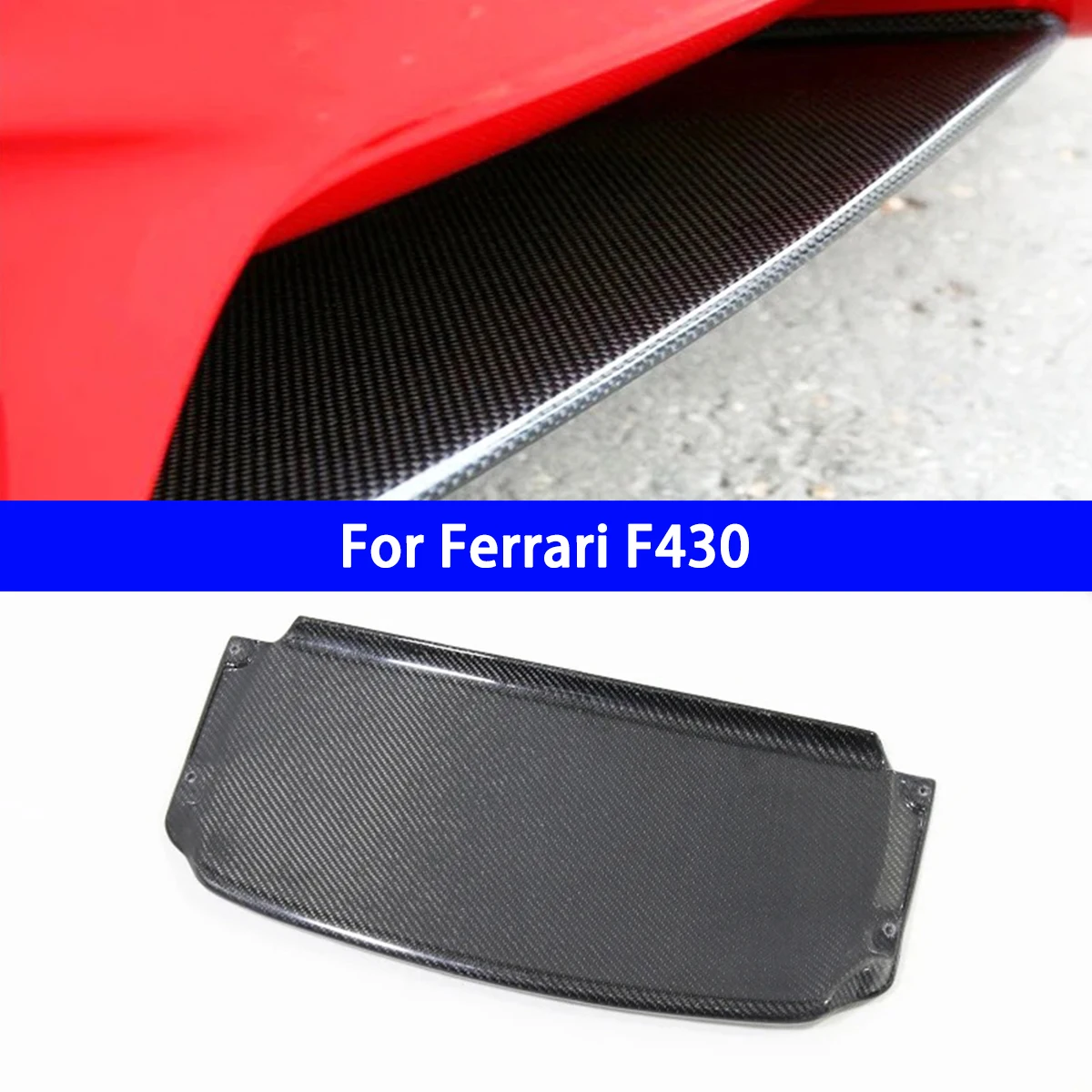 

For Ferrari F430 Real Carbon Fiber Bottom Guard Board Surrounded By Front Lip Front Lip Middle Guard Retrofitting Exterior Trim