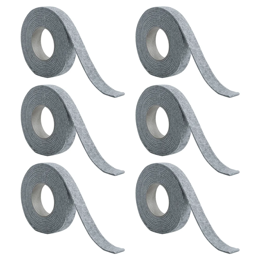 6pcs Thickened Felt Water-absorbing Strip Cotton Tape Self-adhesive Backing Glass Absorbent Sticker For Window Glass