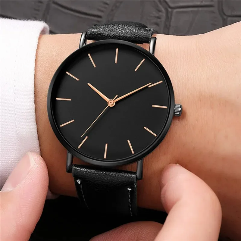 Fashion Ultra Thin Men's Wristwatch Top Brand Simple Analog Quartz Watch for Man Casual Business Male Clock Gift montre homme
