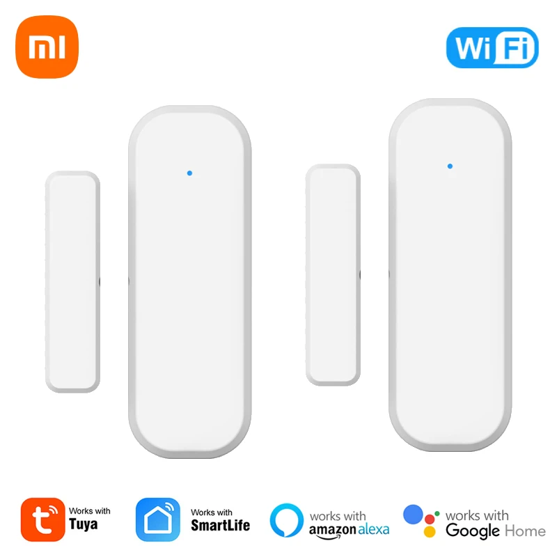 

Xiaomi Tuya Door Sensor Smart WiFi Window Sensor Alarm Detector Independent Magnetic Door Sensor Work With Alexa Google Home