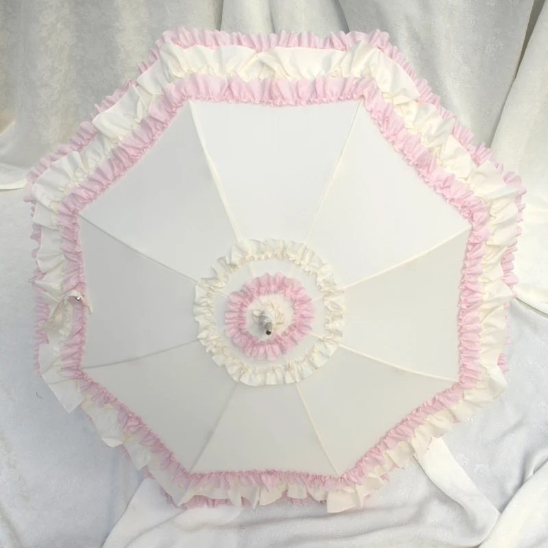 2025년 신상 일본 로리타 꽃무늬 결혼식 소녀 감성 공주 우산 라이트 댄스 레이스 고딕 로리타 써니 우산