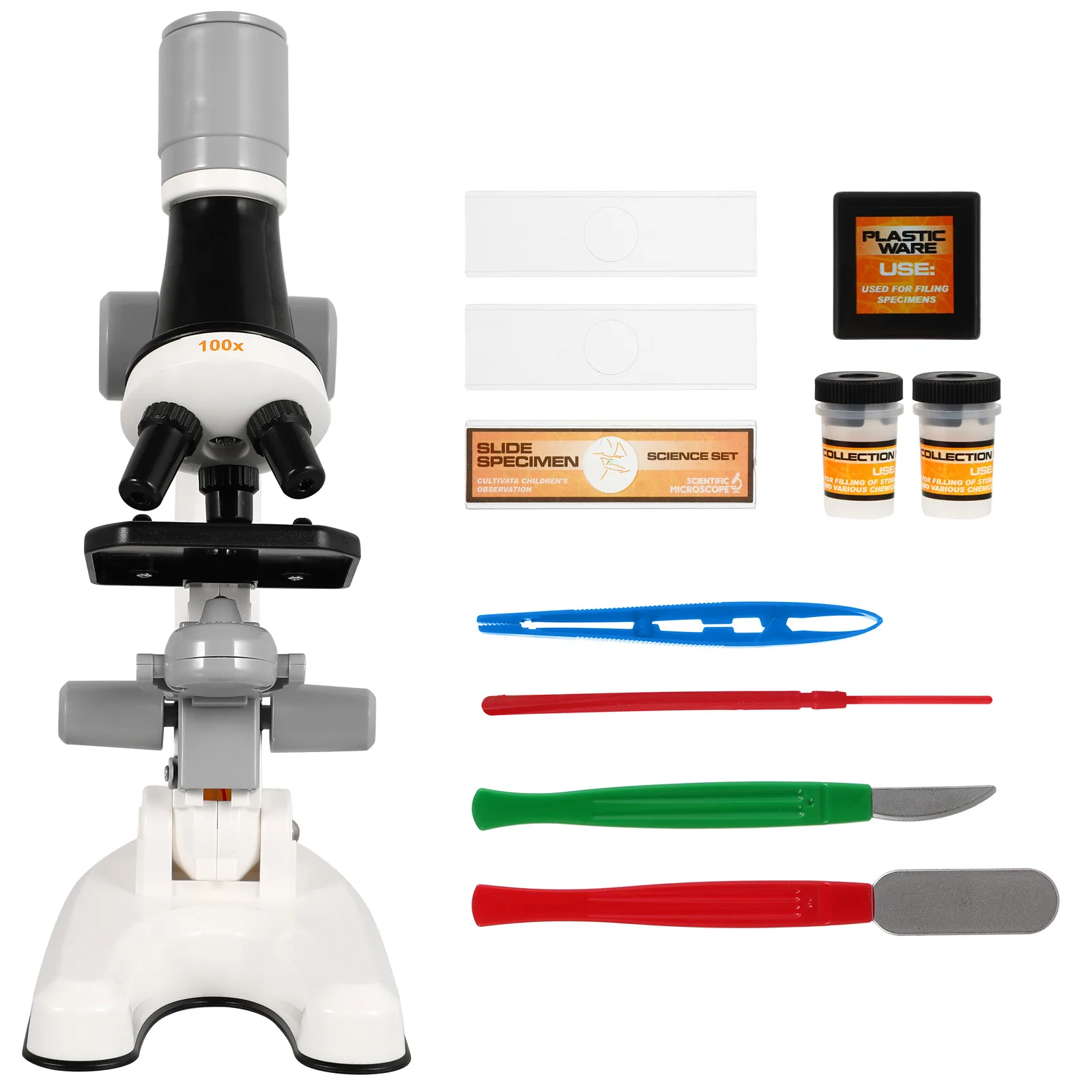 1 conjunto de microscópio para estudantes, lupa biológica multifuncional, ferramenta educacional científica, aprendizagem precoce, presente científico