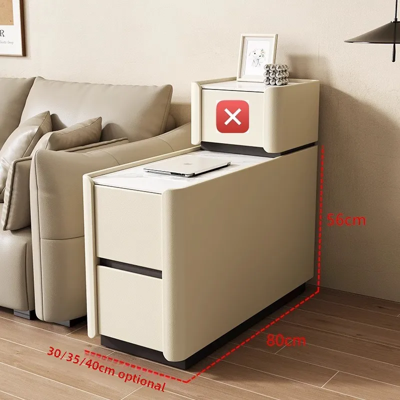 Living room solid wood sofa side cabinet simple modern ultra-narrow crack side cabinet 30 wide light luxury high-end sense small