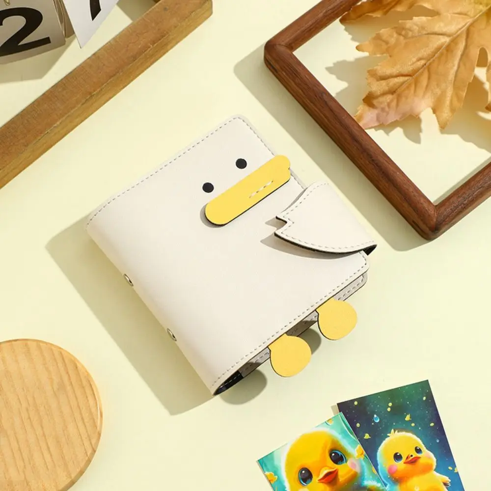 Yellow Duck Card Album One Grid 3-inch Postcard Storage Album Cartoon Design Durable Material Photo Storage Album
