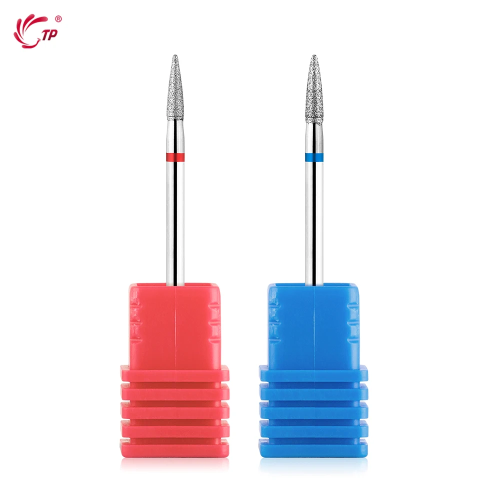 TP 2 قطعة غرامة الماس مسمار لقمة ثقب لهب شكل المطاحن الروسية بشرة نظيفة لدغ الكهربائية مانيكير التدريبات الأظافر اكسسوارات #6